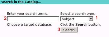 close up image of the search tag and blank field numbered to match instruction